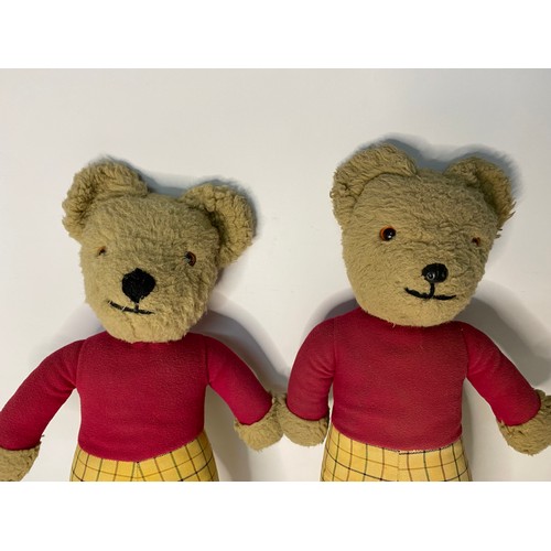 685 - 2 vintage Rupert the Bear soft toys