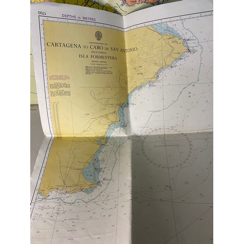 689 - Collection of large scale maps some are vintage.