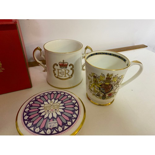 777 - Selection of Royal memorabilia items including Coalport, Spode, Royal Stafford, Crown Staffordshire ... 