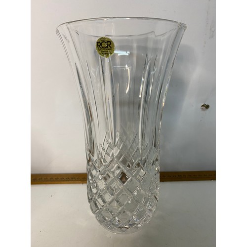 731 - Vintage Bohemian crystal vases and bowls.