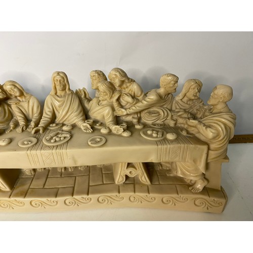 740 - Large resin sculpture of The Last Supper measuring 41 cms long