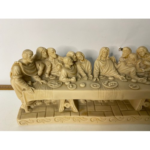 740 - Large resin sculpture of The Last Supper measuring 41 cms long