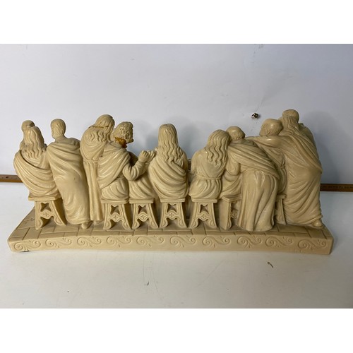 740 - Large resin sculpture of The Last Supper measuring 41 cms long