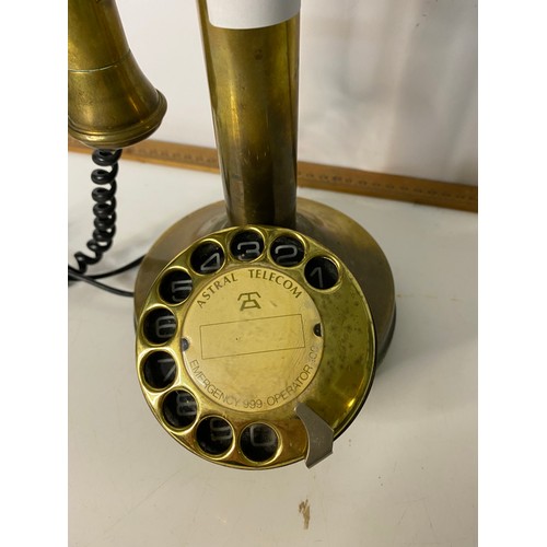 795 - Vintage brass Astral telephone converted and fully working