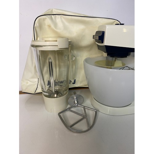 796 - Vintage 1970's Kenwood Chef with whisk, dough hook, coffee bean grinder attachments, in excellent co... 