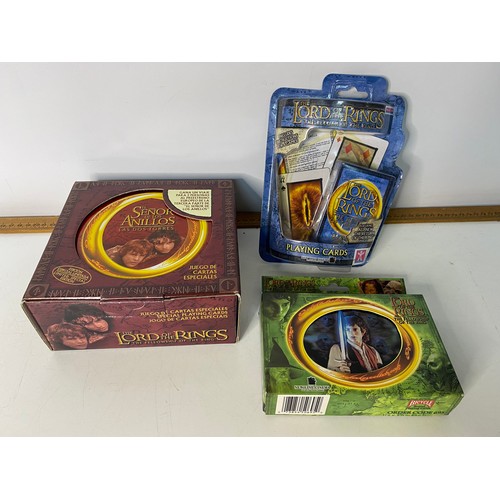 803 - The Lord of the Rings Trilogy of Playing cards, from The Fellowship of the Ring, The Two Towers boxe... 