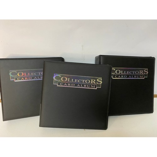 806 - Three Ultra Pro large padded D-ring collector card album binders with Prismatic text, as new conditi... 