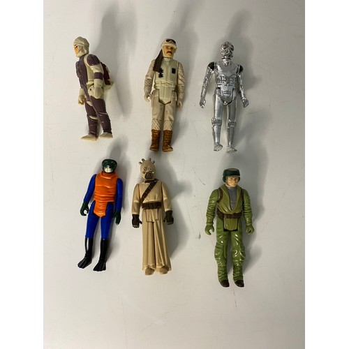 811 - Six vintage Star Wars figures from A New Hope, The Empire Strikes Back and The Return of the Jedi. F... 