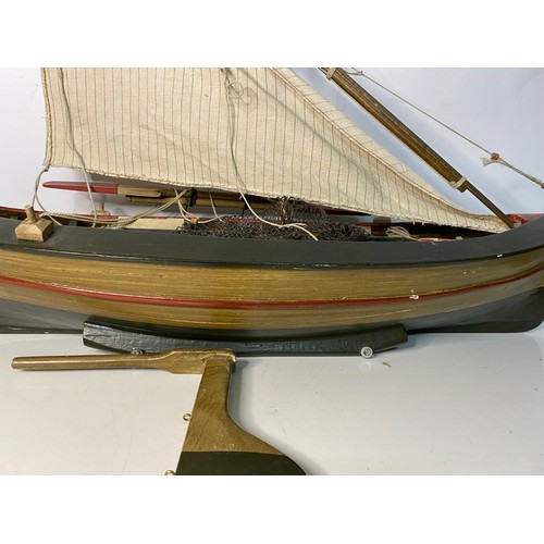 944 - Large vintage Aerotoys model Yacht 31inch in length
