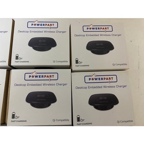 750 - Selection of 12 x desktop embedded wireless chargers boxed