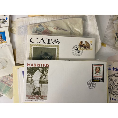 508 - Box of stamps, albums and first day covers