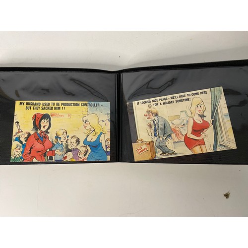 524 - Album of vintage comic postcards