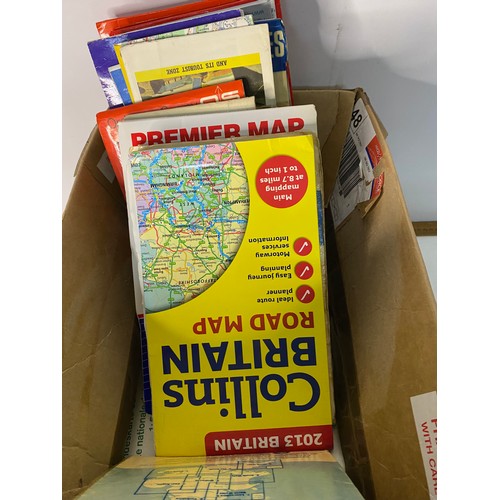 564 - Box of vintage OS Ordnance Survey Maps.