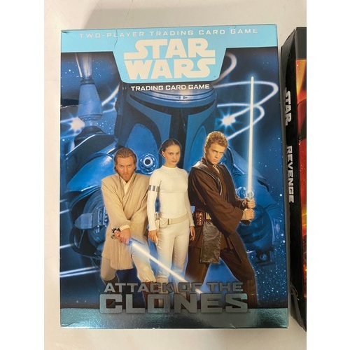 813 - Two Star Wars TCG starter sets boxed in as new condition, Attack of the Clones and Revenge of the Si... 