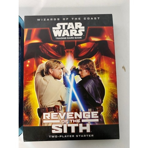 813 - Two Star Wars TCG starter sets boxed in as new condition, Attack of the Clones and Revenge of the Si... 