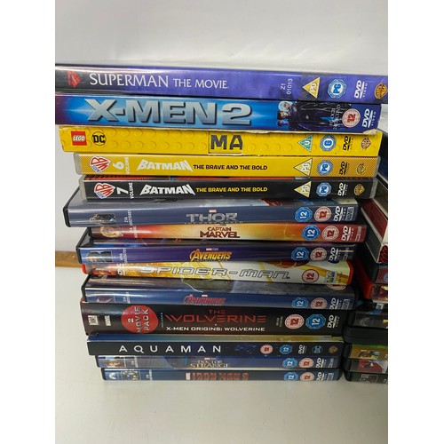 120 - Selection of Marvel and DC DVD's