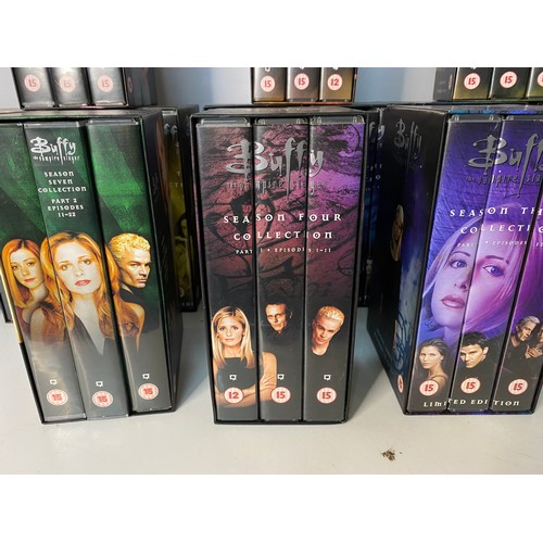 214 - Full set of Buffy The Vampire Slayer series 1-7 on 13 VHS box sets