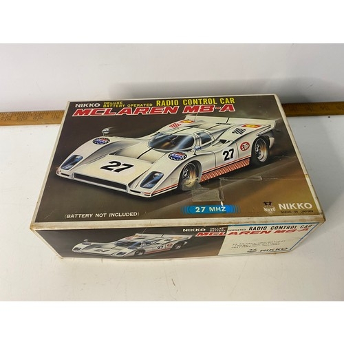 499 - Vintage 1970's boxed Nikko McLaren M8-A radio control car. Deluxe battery operated race car made in ... 