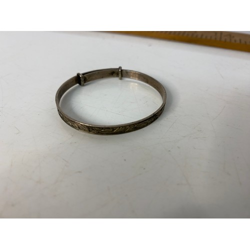 10 - Sterling Silver baby bangle.