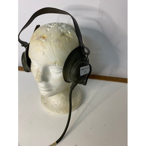 25 - WW2 pilots headset/headphones