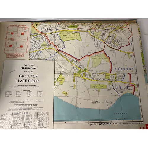 26 - South Lancashire map book Geographia Ltd, full of old maps.