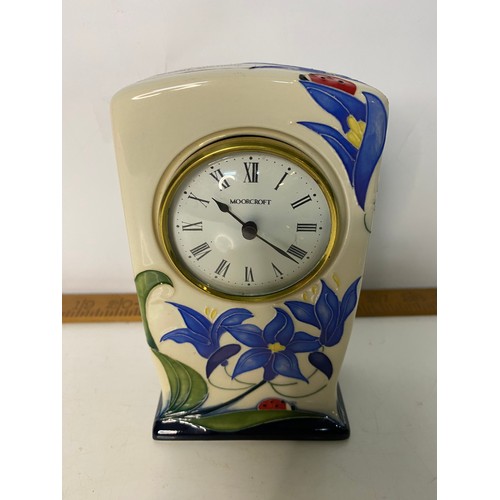 Moorcroft Clock. 15cms