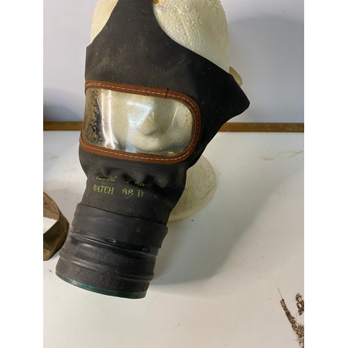 36 - WW2 Gas Mask in original metal tin.