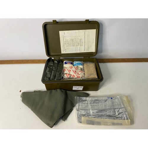 37 - WW2 First Aid Kit in original metal tin.