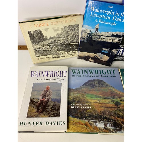 47 - Collection of Wainwrights fell walking books.