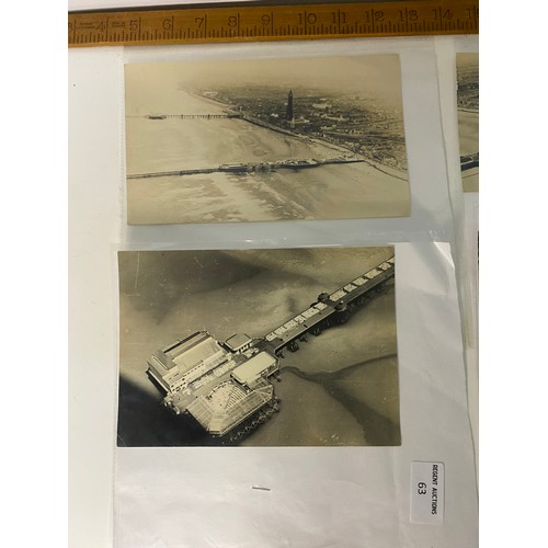 63 - Collection of original Blackpool photo's including various views of the piers.