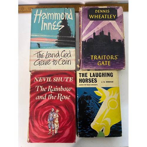 72 - Collection of vintage 1st edition books from Dennis Wheatley, Hammond Innes, Robert Bruce Lockheart