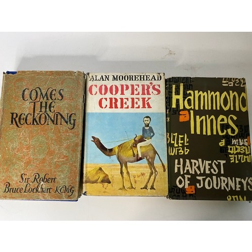 72 - Collection of vintage 1st edition books from Dennis Wheatley, Hammond Innes, Robert Bruce Lockheart