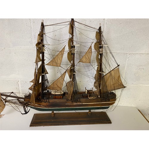 723 - A 3 mast clipper ship model 1853 'young America' standing 58 cms tall