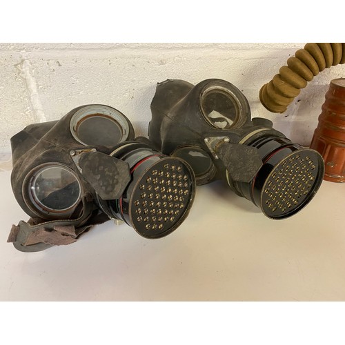 740 - Collection of 3 x World War 2 gas masks