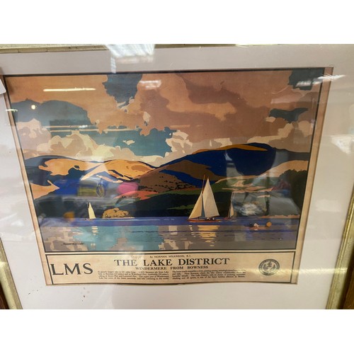 768 - Framed poster of The Lake District Windermere measuring  47 x 40cms