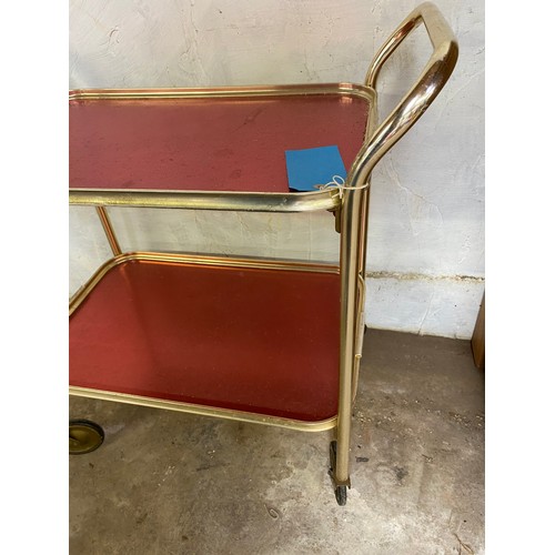 774 - Vintage 2 tiered hostess trolley