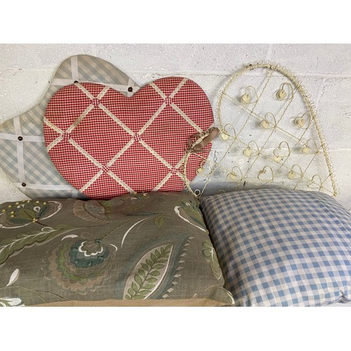 785 - Collection of cushions and pinboards.