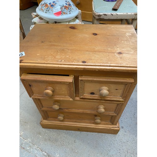 795 - Pine set of drawers measuring 49 x 31 x 57 cms tall