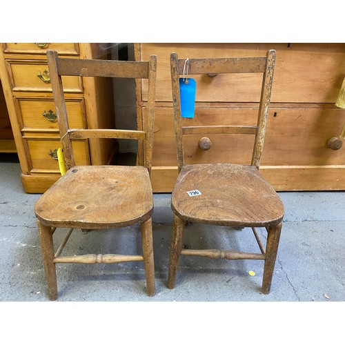 796 - 2 x vintage childs chairs