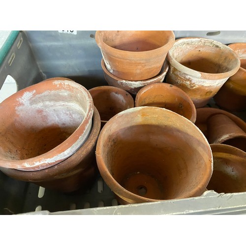 815 - Selection of clay plant pots