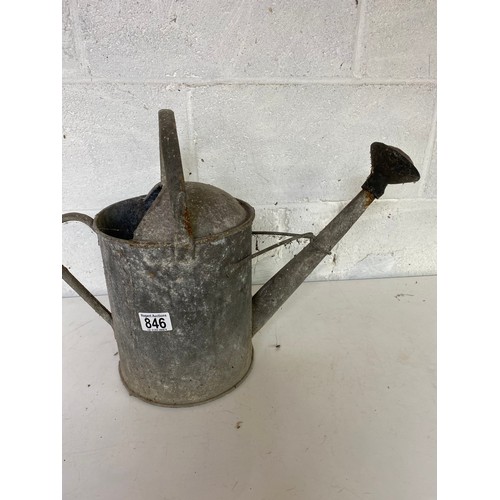 846 - Galvanised watering can