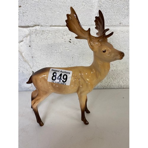 849 - Vintage Beswick stag standing 20 cms tall