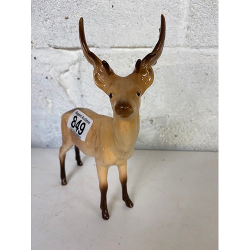 849 - Vintage Beswick stag standing 20 cms tall