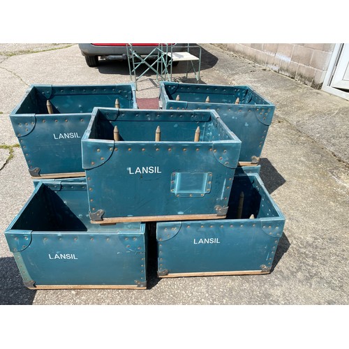 876 - Selection of 7 x Lansil boxes for storing yarn