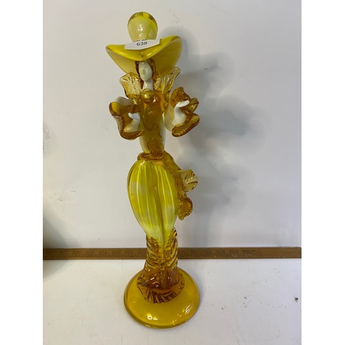 638 - Pair of Murano glass dancers, measuring 40 cm tall.