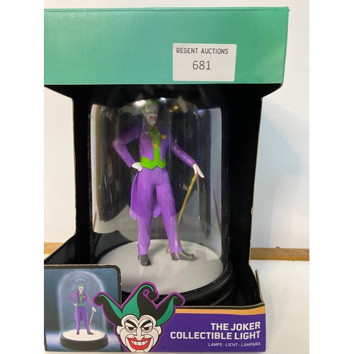 681 - Boxed Necca figure of The Joker and Collectable light