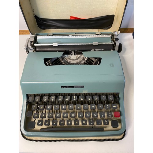 710 - 2 x vintage portable typewriters, Remington EnvoyIII and a Olivetti Letters 32