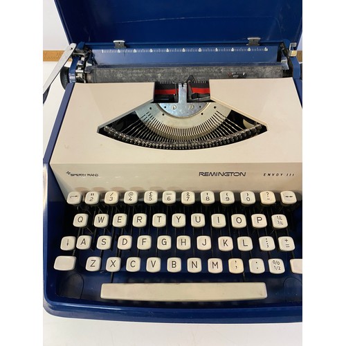 710 - 2 x vintage portable typewriters, Remington EnvoyIII and a Olivetti Letters 32