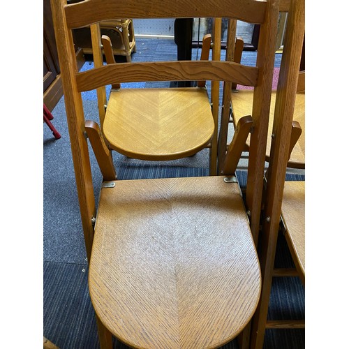 721 - Set of 4 x mid century folding dining chairs.