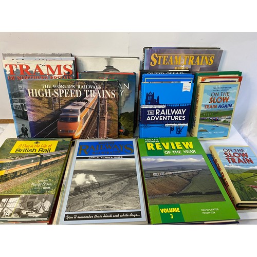 755 - 2 boxes of assorted Railway books